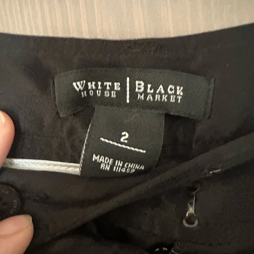 White House Black Market , Black Joggers, size 2  100% silk
